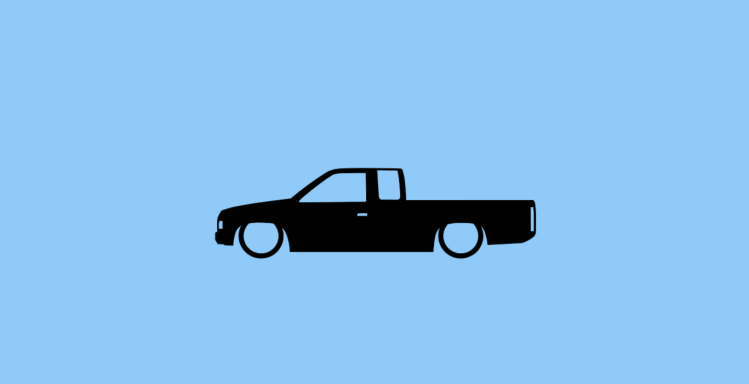 Aufkleber Nissan D21 Hardbody Crew Cab Aufkleber mit Silhouette eines Nissan D21 Hardbody Crew Cab