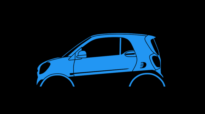 T-Shirt mit Silhouette von Smart W453