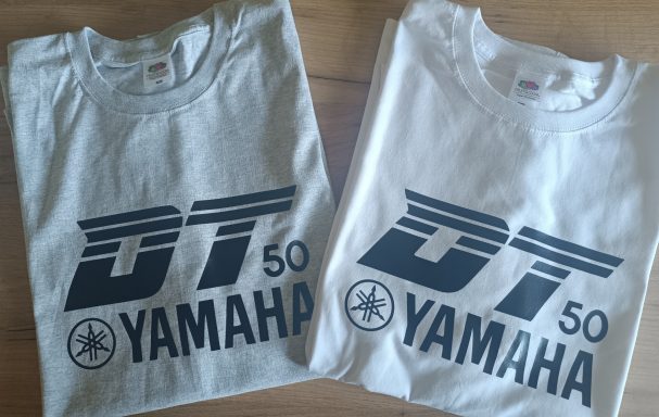 weißes T-Shirt mit Yamaha DT50