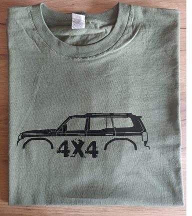 T-Shirt mit Silhouette von Toyota Land Cruiser J250