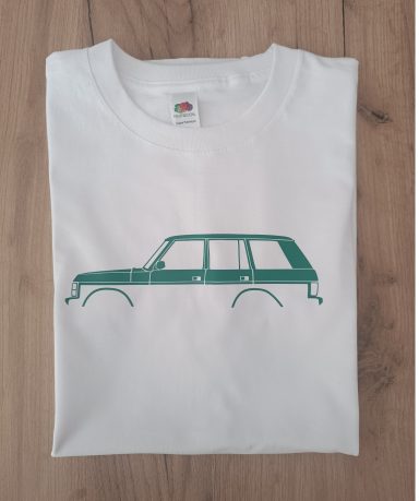 weißes T-Shirt mit Range Rover Classic