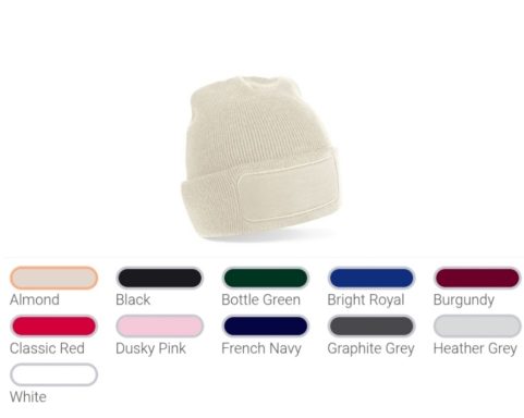 Farbtabelle der erhältlichen Beanies