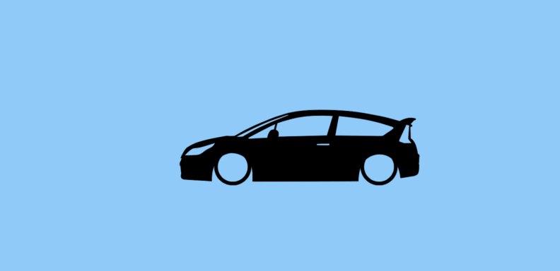 Aufkleber mit Silhouette eines Citroen C4 Coupe 1. Generation