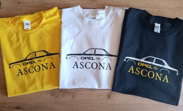 Drei T-Shirts mit Opel Ascona B