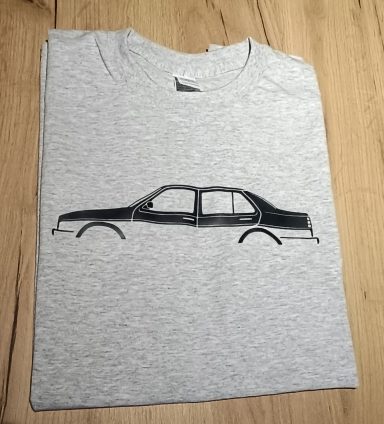graues T-Shirt mit Silhouette eines VW Jetta 2