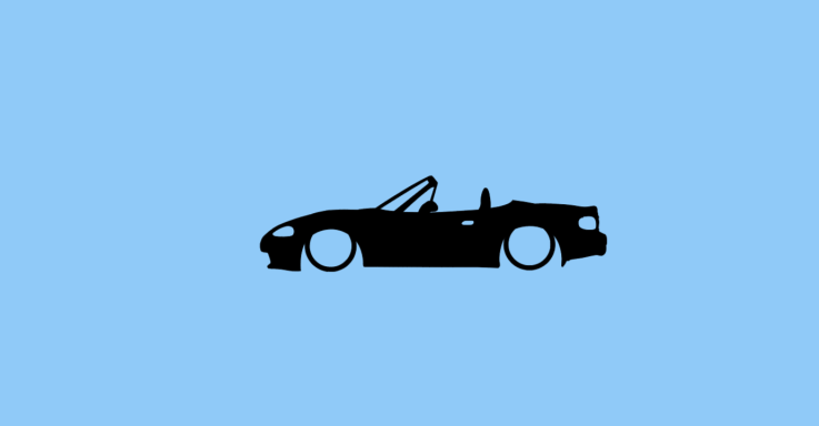 Aufkleber mit Mazda MX5 / Miata NB