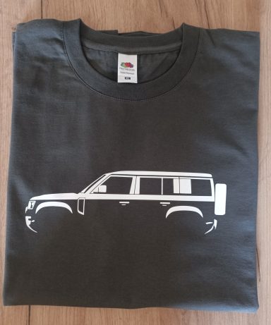 schwarzes T-Shirt mit Land Rover New Defender 110