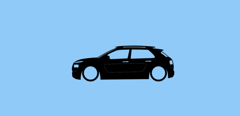 Aufkleber mit Silhouette eines Citroen C4 Cactus VFL
