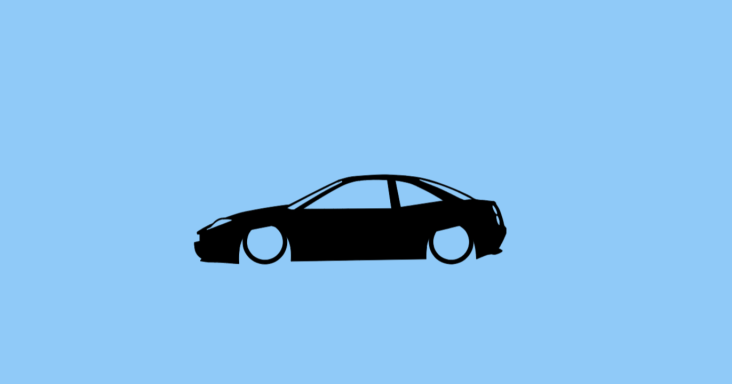 Aufkleber mit Silhouette eines Fiat Coupe